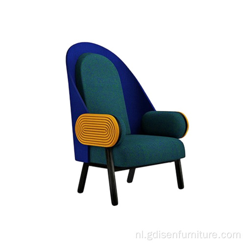 Vaste houtbeen maan fauteuil fauteuil